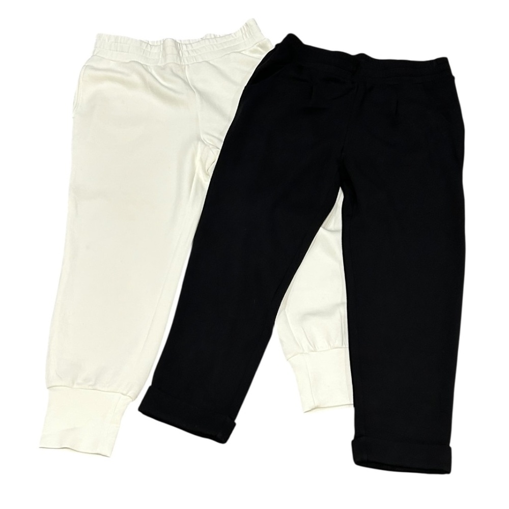 Varley Sweat pants Women's Size XL lot of 2 Black and cream in double soft